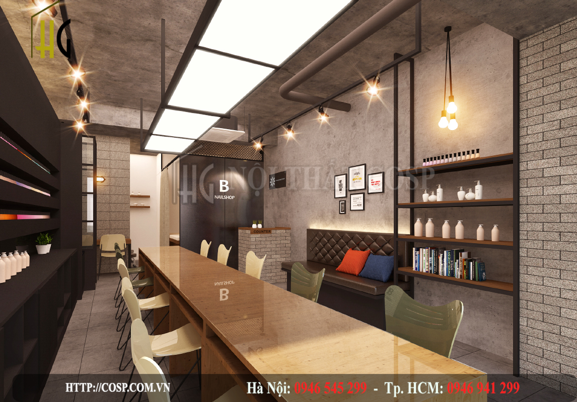 Thiết kế tiệm nail B Nail Shop